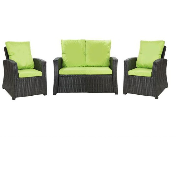 Set coussins pour salon de jardin résine tressée 4 personnes coussins pour canapé 100x60x7cm, coussins fauteuil jardin Citron