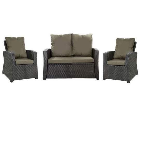 Set coussins pour salon de jardin résine tressée 4 personnes coussins pour canapé 100x60x7cm, coussins fauteuil jardin Vert