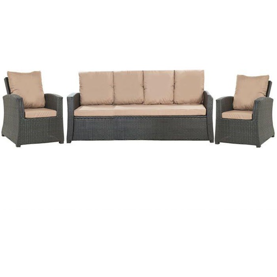 Set coussins pour salon de jardin résine tressée coussins pour canapé jardin 170x50x7cm coussins pour fauteuil de jardin Beige