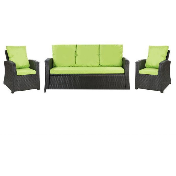 Set coussins pour salon de jardin résine tressée  personnes coussins pour canapé 160x50x7cm coussins pour fauteuil de jardin Citron