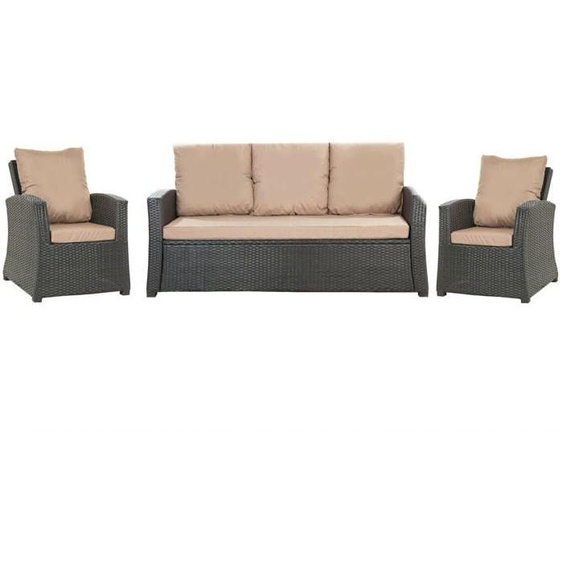 Set coussins pour salon de jardin résine tressée  personnes coussins pour canapé 160x60x7cm coussins pour fauteuil de jardin Beige