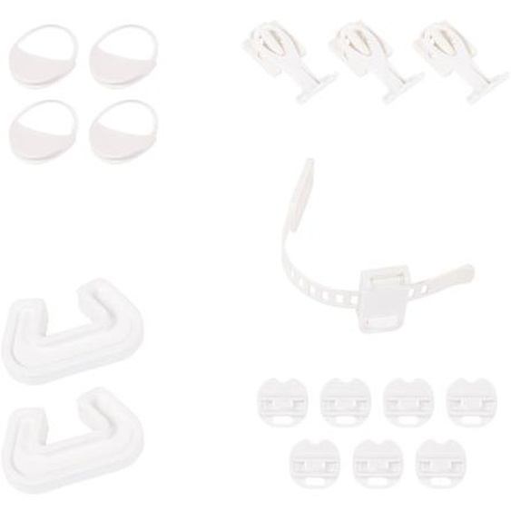 Set Darticles De Sécurité Pour Enfants 17 Pièces Blanc