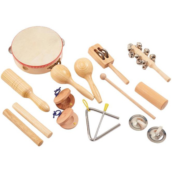 Set De 10 Instruments De Percussion Beige