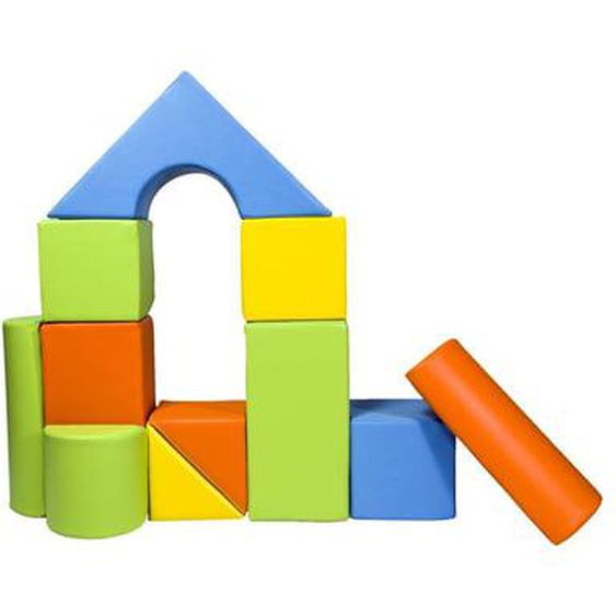 Set de 11 blocs en mousse pour le jeu jaune,  vert, orange