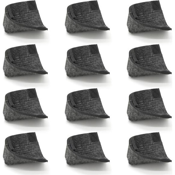 Set de 12 protections de sol en feutre pour set de table de brasserie Gris