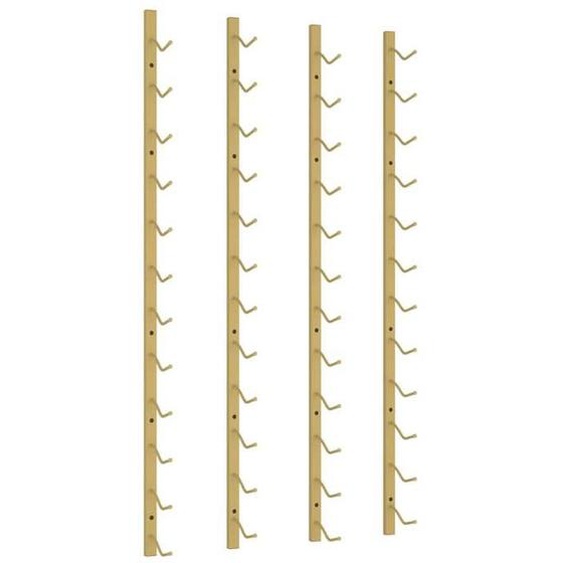 Set de 2 casiers range bouteilles etagere de rangement vin mural pour 12 bouteilles en fer dore DEC024373