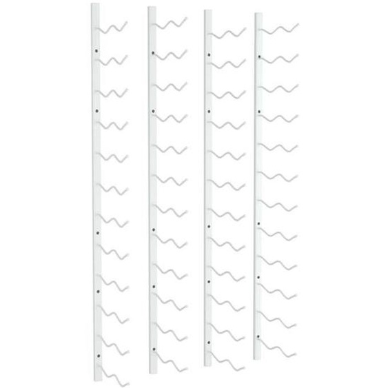 Set de 2 casiers range bouteilles etagere de rangement vin mural pour 24 bouteilles en fer blanc DEC024375