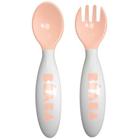 Set De 2 Couverts Ergonomiques 2ème Âge Rose