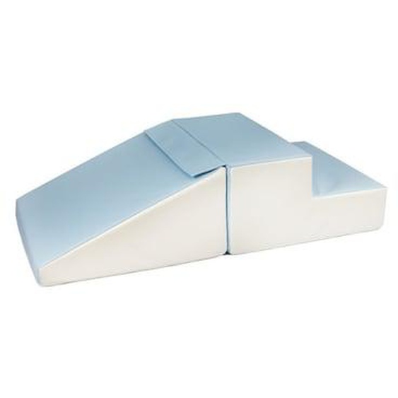 Set de 2 grands blocs en mousse blanc bleu pastel