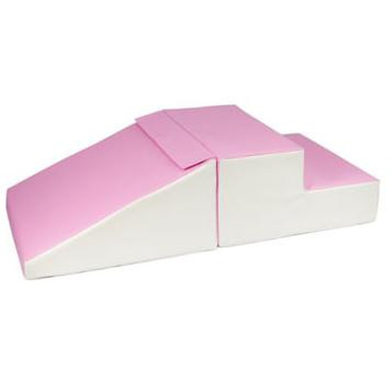 Set de 2 grands blocs en mousse blanc rose pastel