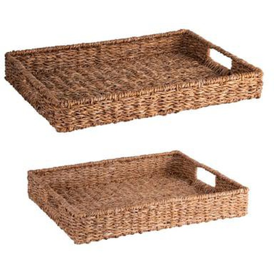 Set de 2 plateau en jonc de mer