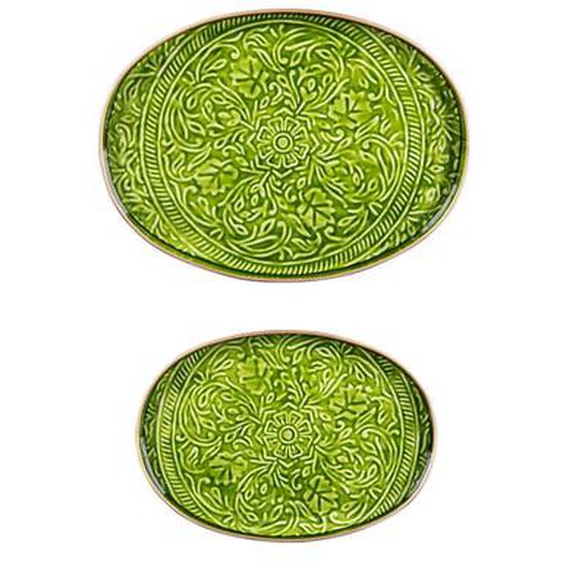 Set de  plateau ovales Tosca vert