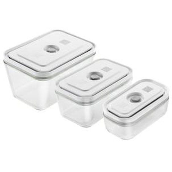 Set de 3 boîtes sous vide verre rectangulaire