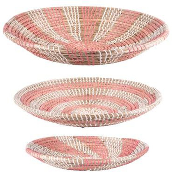 Set de 3 coupes en jonc rose