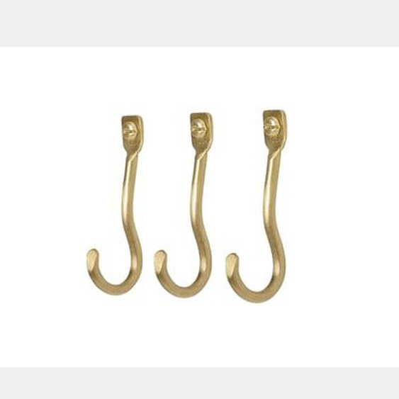 Set de 3 crochets Curvature - laiton