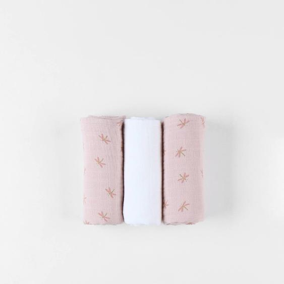 Set De 3 Langes En Mousseline Blanc