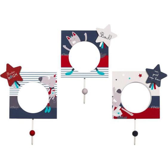 Set de 3 pateres Mister Bouh SAUTHON