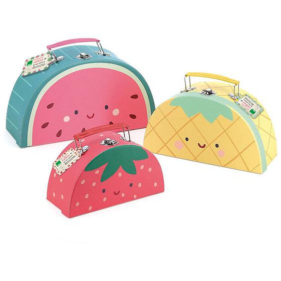 Set De 3 Valisettes Fruits Gourmands Vert