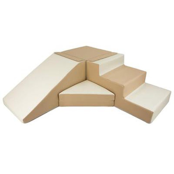 Set de 4 blocs en mousse pour le jeu blanc, cappuccino