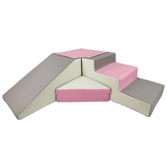 Set de 4 blocs en mousse pour le jeu blanc, rose, gris