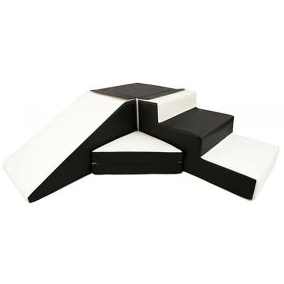 Set de 4 blocs en mousse pour le jeu noir, blanc