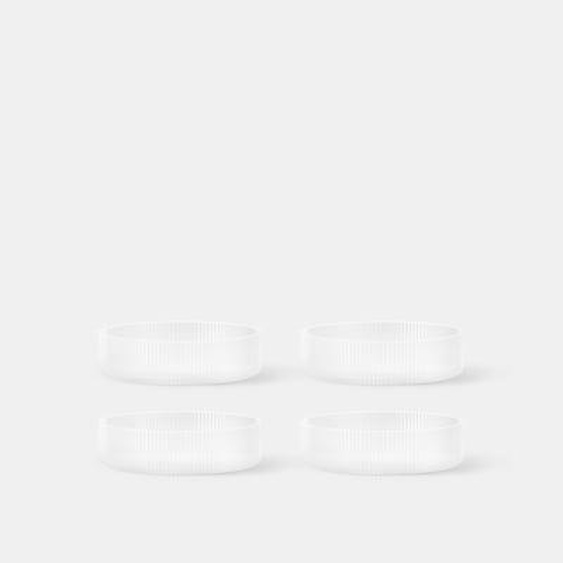 Set de 4 bols de service Ripple - frosted