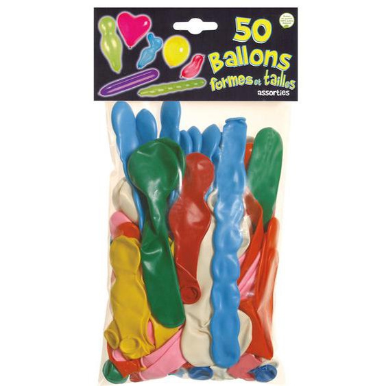 Set de 50 ballons à gonfler multicolore