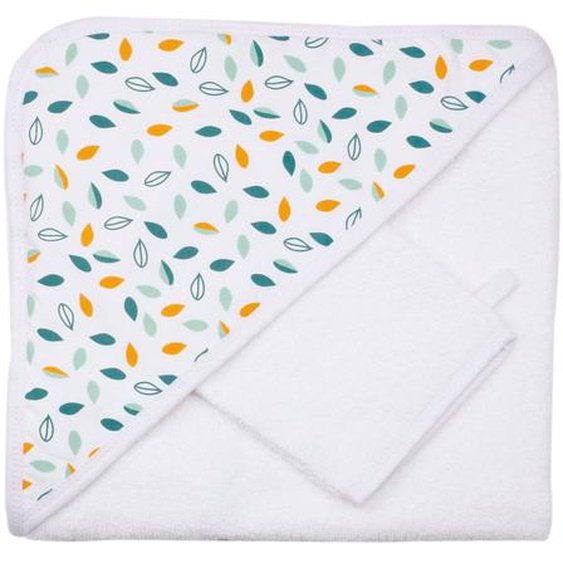Set De Bain Bébé - Modèle Feuilles Blanc