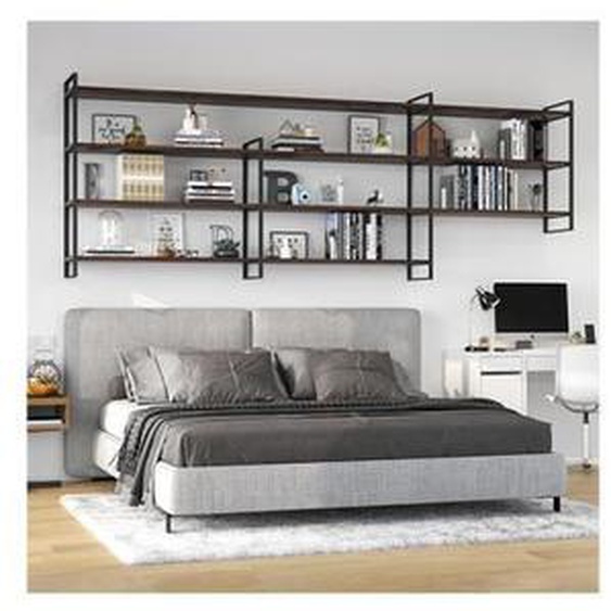 Set de cadres détagères - EMUCA - Hauteur 1150mm - Acier - Noir - Design contemporain