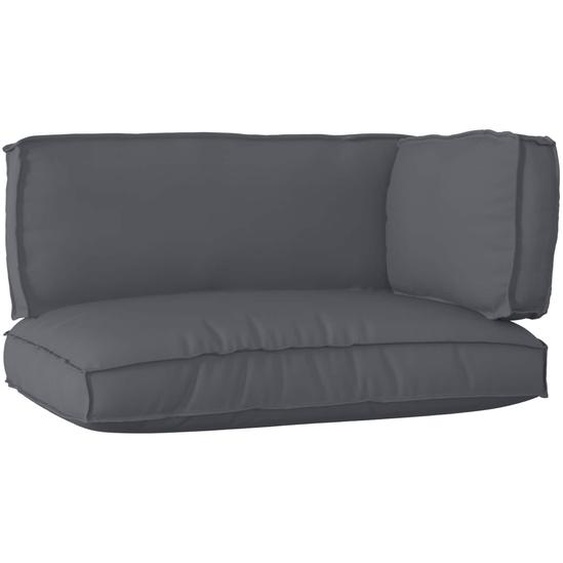 Set de coussins de palette 3 pcs Anthracite Tissu Oxford