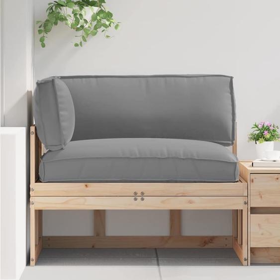 Set de coussins de palette 3 pcs Gris Tissu Oxford