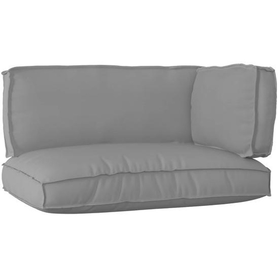 Set de coussins de palette 3 pcs Gris Tissu Oxford