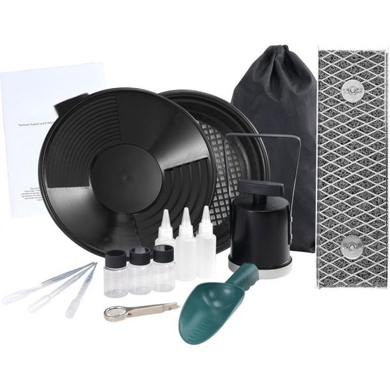 Set de cuves dorpaillage 8,9 x 30,48 cm Cuve dorpaillage en aluminium pour pépites dor Cuve dorpaillage minière Gold Pan Sand Gold Mining manual Goldwashing excavation