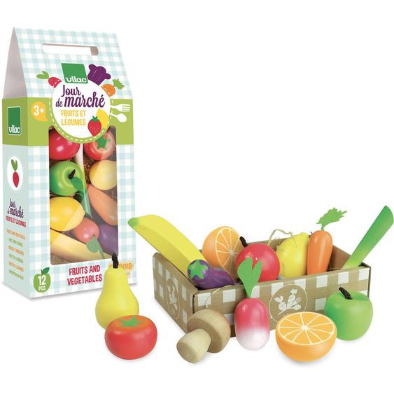 Set De Fruits Et Légumes Jour De Marché Bleu