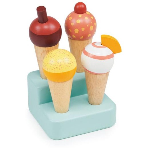 Set De Glaces En Bois Avec Présentoir – Jeu De Dînette Pour Enfants Multicolor