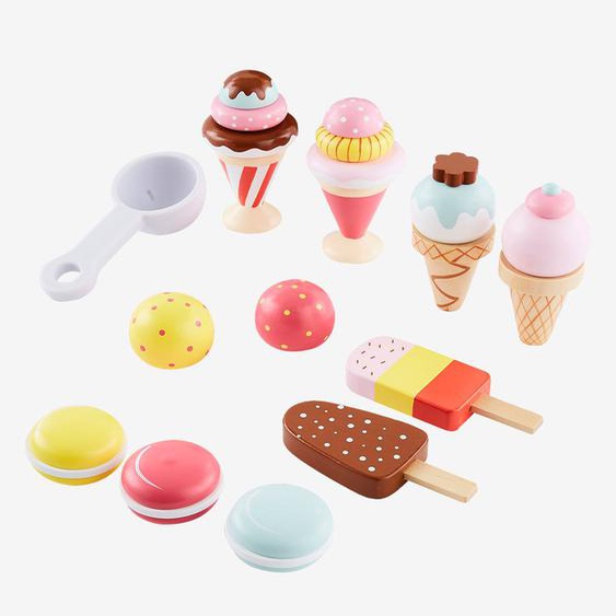 Set de glacier en bois FSC® multicolore