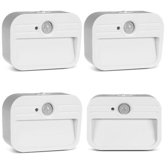 Set de lampes descalier LED avec détecteur de mouvement Maclean MCE363 temp. 4000K 4 LED Portée 3-4m 4 pièces