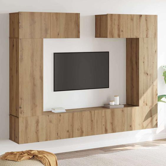 Ensemble meuble TV 6 pcs Chêne artisanal Bois dingénierie