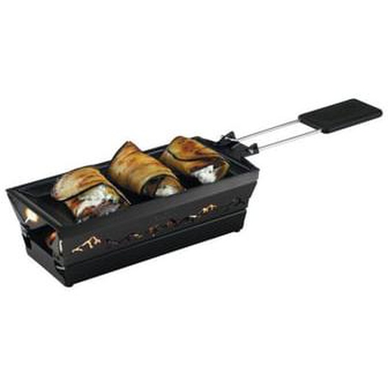 Set de mini-raclette à bougie Alpenglühen acier noir