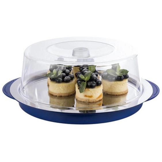 Set de plateau réfrigérant, rond, noir/transparent
