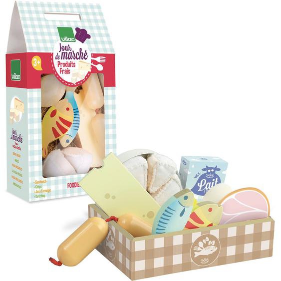 Set De Produits Frais Jour De Marché Beige