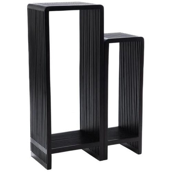 Set de sellettes - AMADEUS - Noir - Dimensions 25x24x68 cm - Style Contemporain - Petit meuble complément