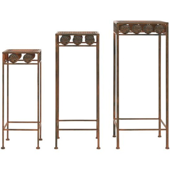 Set de supports de plantes 3 pcs Style vintage Métal rouillé