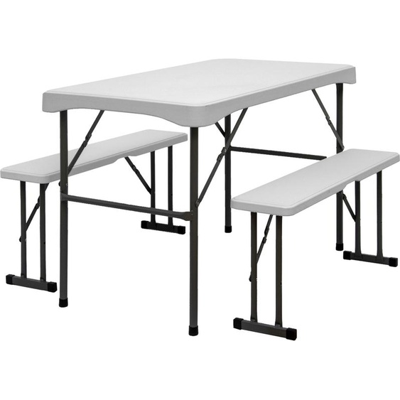 Set de table de bière pour 4 personnes - 112 x 61 cm Set de banc de bière - table avec 2 bancs
