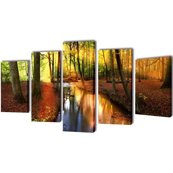 Set de toiles murales imprimées Forêt 100 x 50 cm