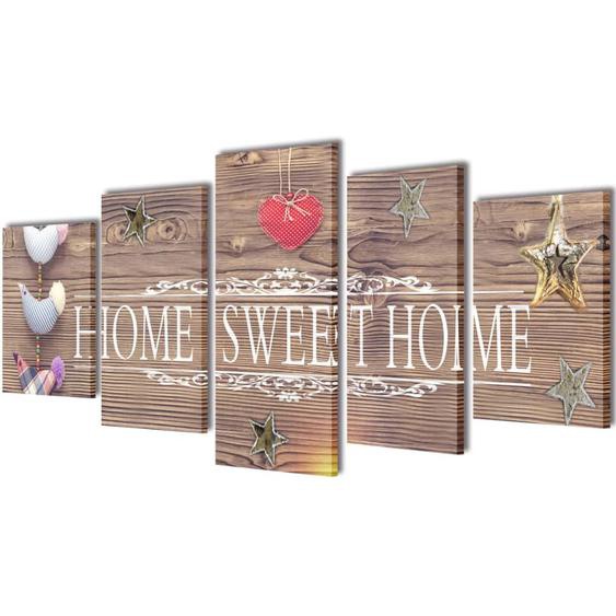 Set de toiles murales imprimées Home Sweet Home 200 x 100 cm