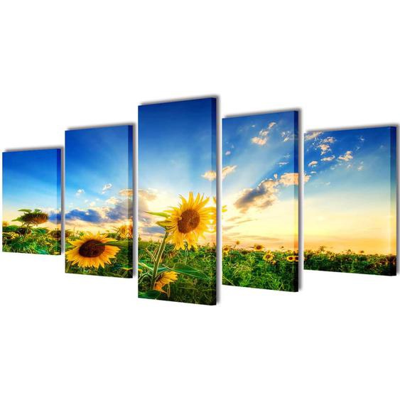 Set de toiles murales imprimées Tournesols 200 x 100 cm