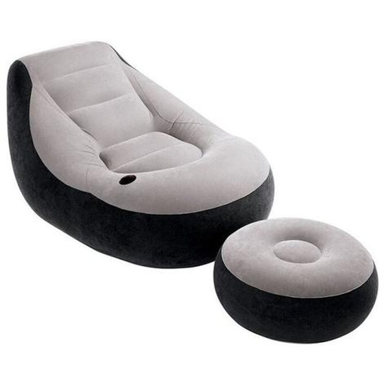 Set fauteuil et pouf floqué ultra lounge - L 127 x l 102 x H 76 cm - Intex - Livraison gratuite