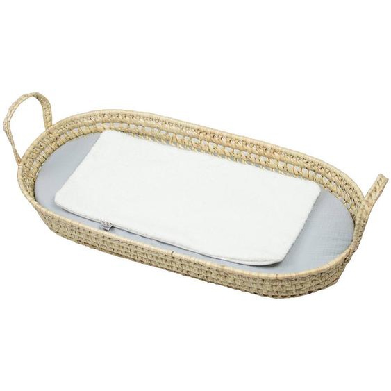 Set Matelas À Langer : Panier + Matelas + Drap-housse + Tapis De Change Jeanne Gris