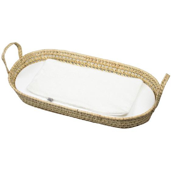 Set Panier À Langer : Panier + Matelas + Drap-housse + Tapis De Change Jeanne Blanc